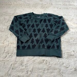 Hanna Andersson Kids Size 4 Green Holiday Christmas Tree Crewneck Sweater